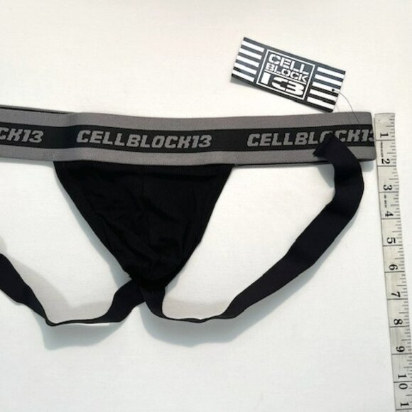 CellBlock 13  Rascal Rayon Blend Athletic Supporter - Black/Gray - Jockstrap - Picture 8 of 14